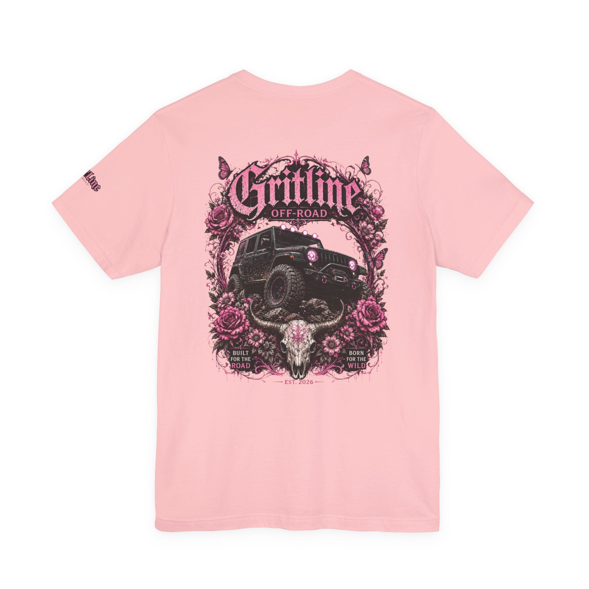 Off-Road Gritline Jeep Tee — Floral Adventure Graphic T-Shirt